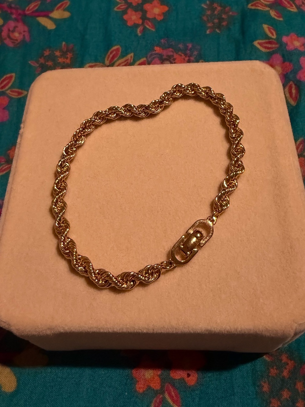 Christian Dior rope chain plated gold bracelet, vintage